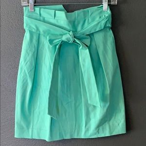 Mint green mini skirt